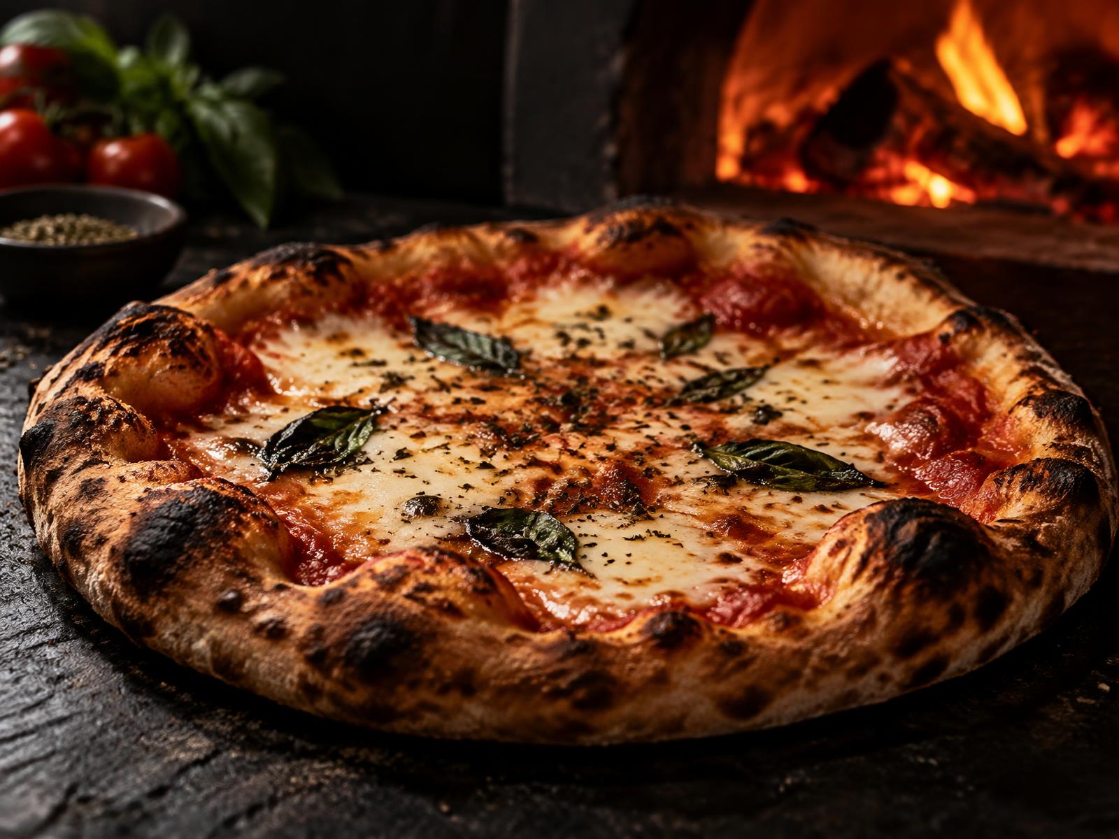 Pizza artesanal Velluno saindo do forno